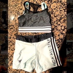 NCA Cheer practice wear mint green